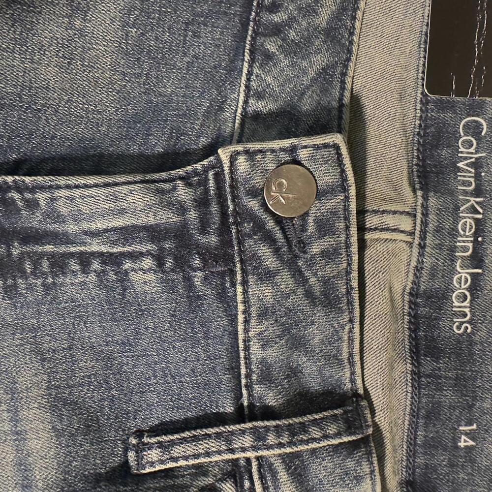 Calvin Klein Jeans Slim Boyfriend Women Size 14 Blue Denim New With Tags
